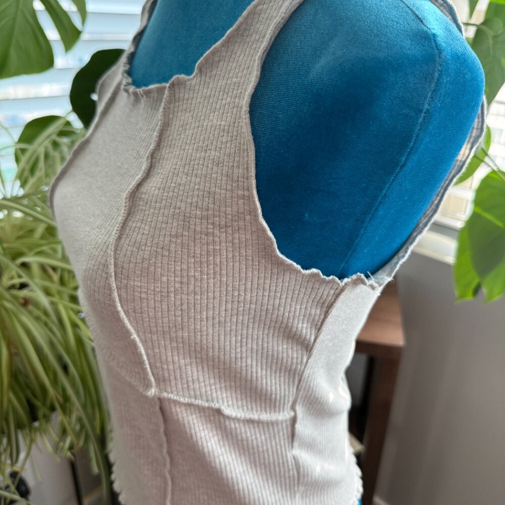 BP. Gray Ribbed Tank Top - Size S - Picture 5 of 6